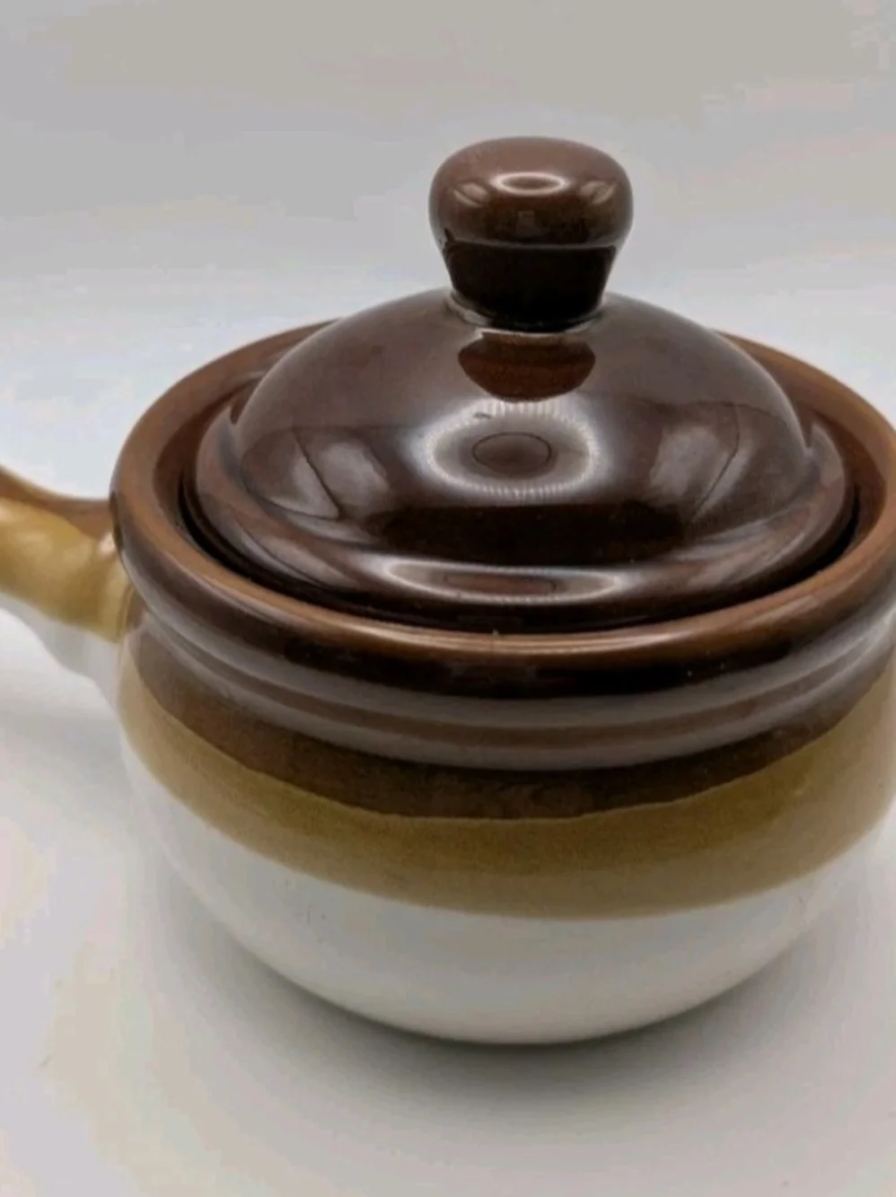 4 French Onion Soup Crock Bowls with Handles & Lids, Stoneware  Gibson Home New